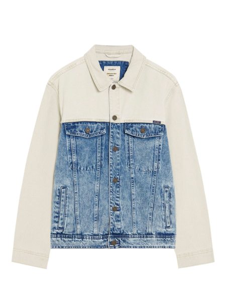 Denim Jacket With Coloured Panels
