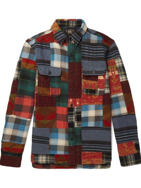 Matlock Patchwork Cotton And Wool-Blend Flannel Shirt