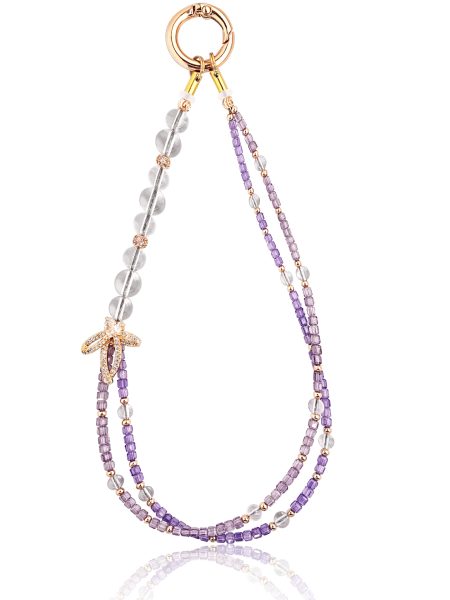Natural Crystal Phone Charm