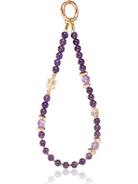 Natural Amethyst Phone Charm T83